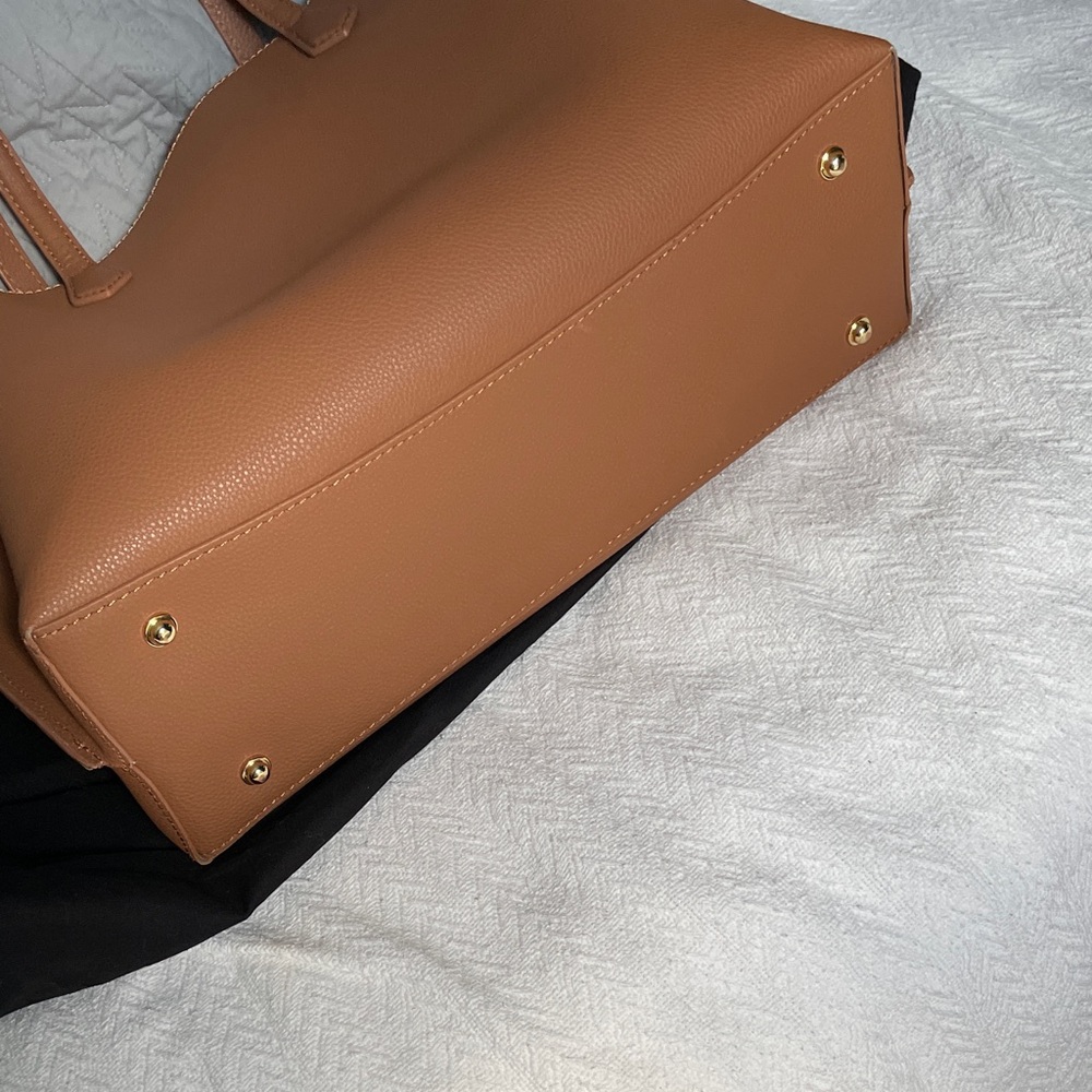 Quince Brown Pebbled Leather Tote - Picture 2 of 4